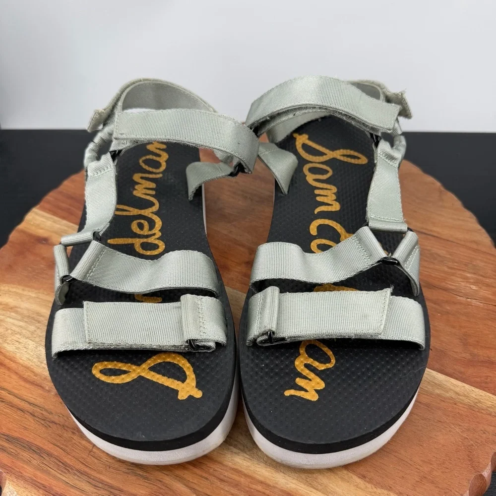 Sam Edelman Black Desert Olive Nylon Mariace Sandals Shoes sz 7 - Picture 2 of 5